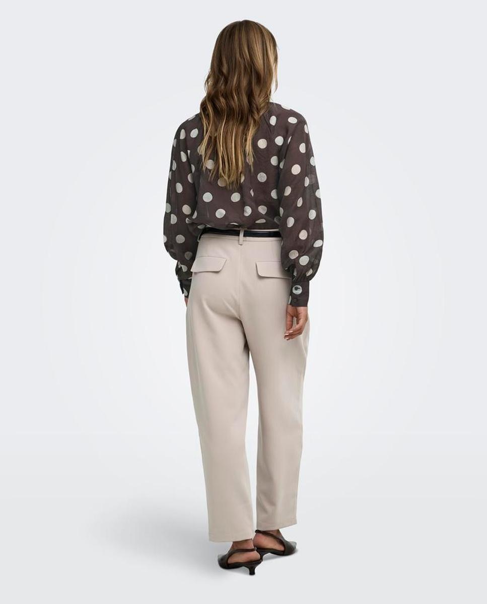 Blusa com Detalhe de Laço Castanho-escuro-2