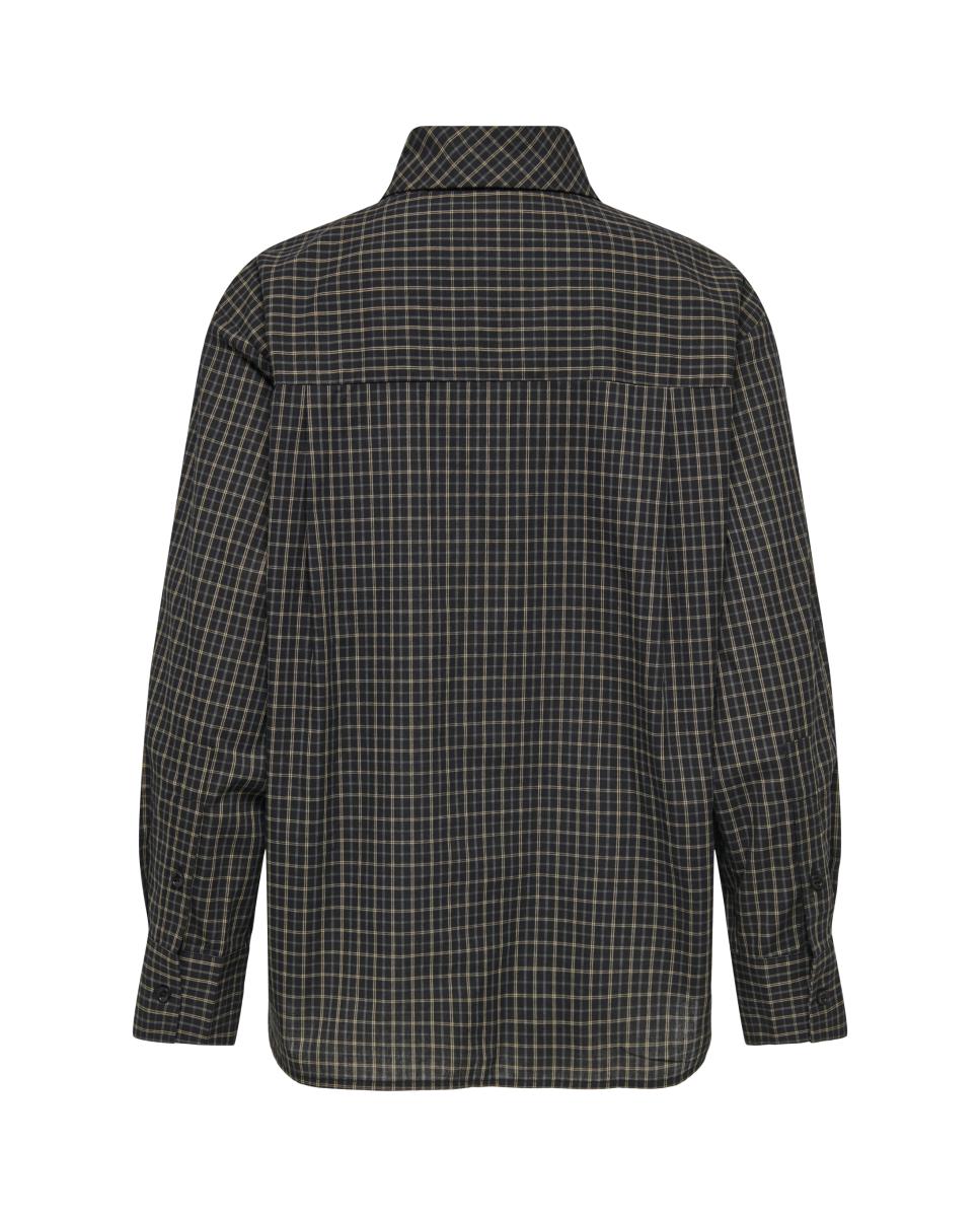 Camisa 100% algodón de mujer con cuello camisero - jdy - Negro Negro-5