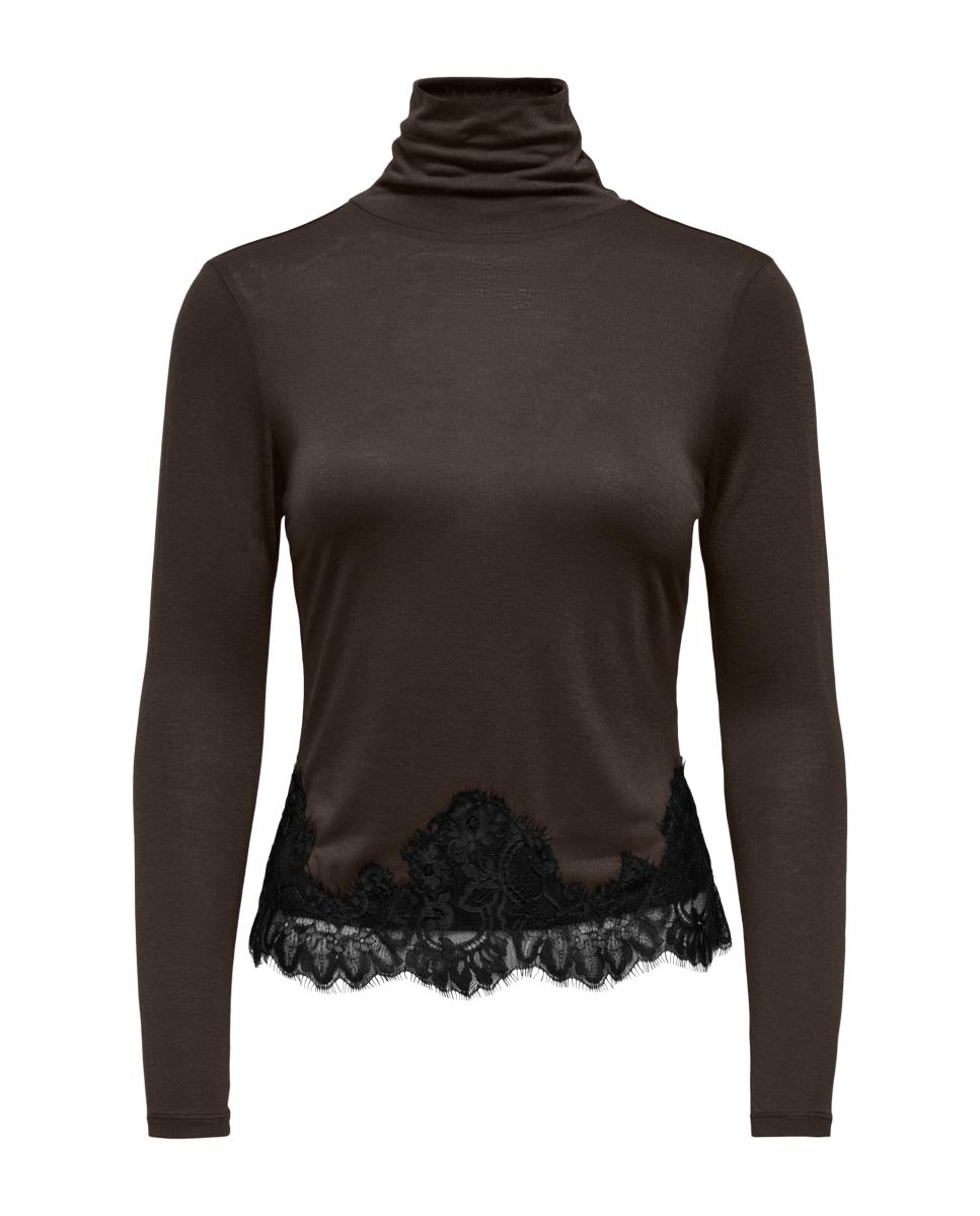 Imagen 1 de Top de mujer con cuello alto y manga larga Verde pardo