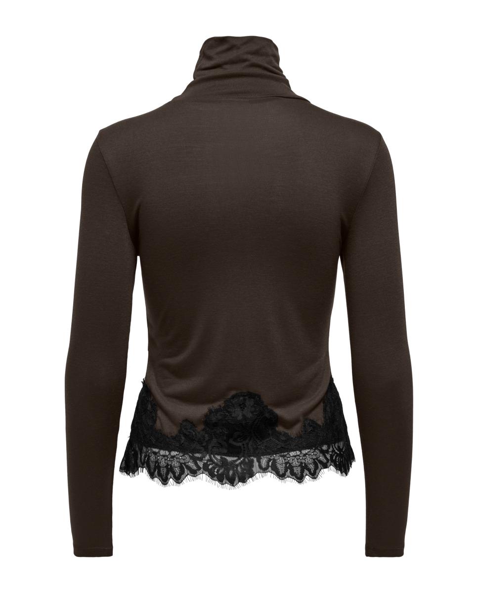 Imagen 2 de Top de mujer con cuello alto y manga larga - jdy - Verde pardo Verde pardo