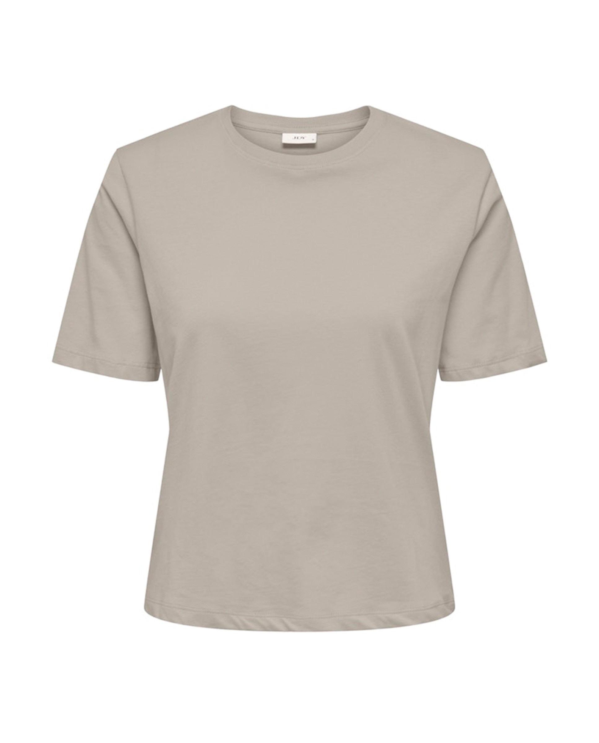 T-shirt de mulher com manga curta e decote redondo Bege-1