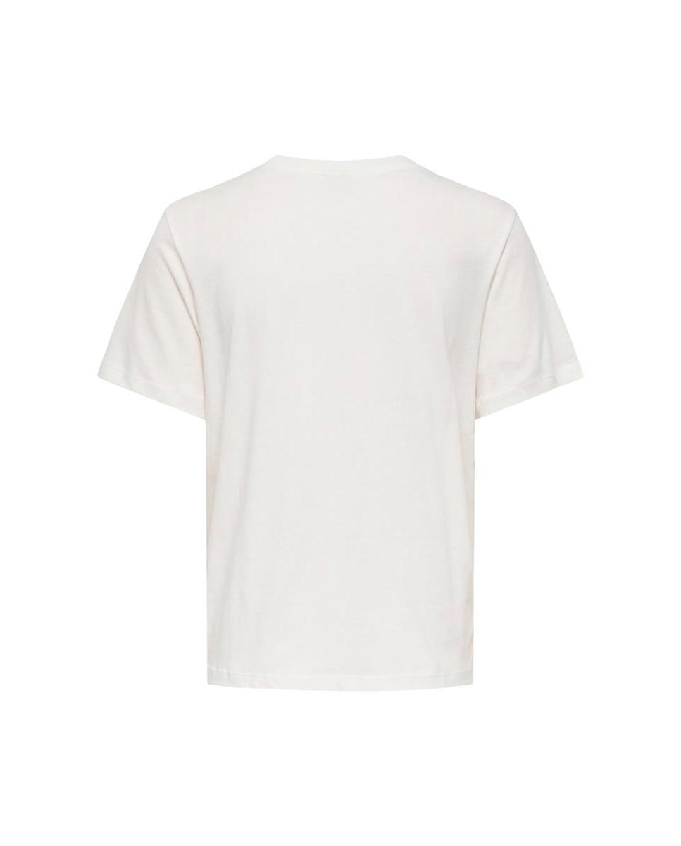 T-shirt de manga curta com desenho à frente Branco-6