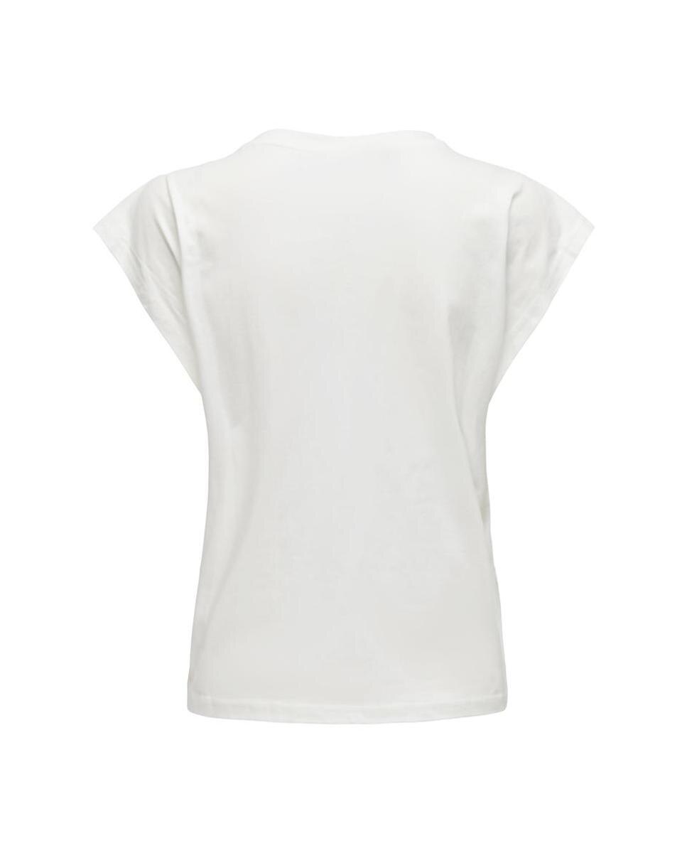 T-shirt com Detalhe Bordado Branco-7
