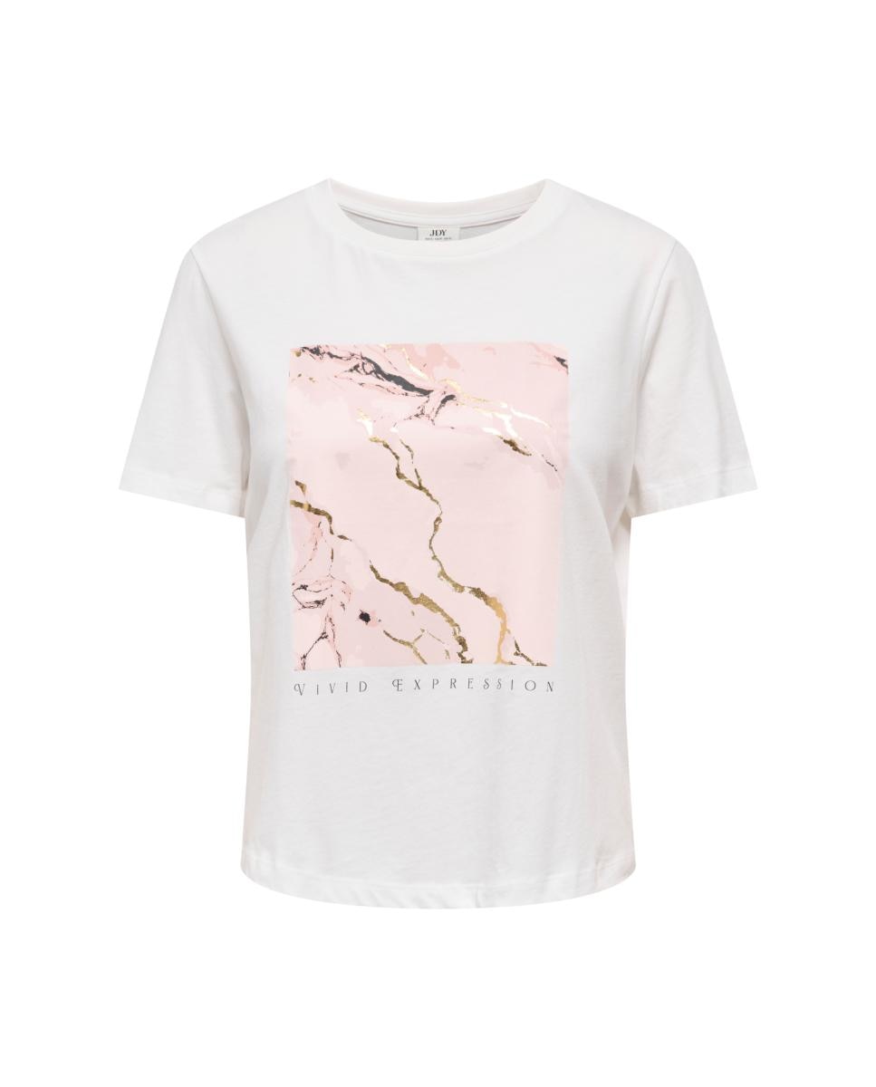 Camiseta de mujer de manga corta - jdy - Blanco hielo Blanco hielo-4