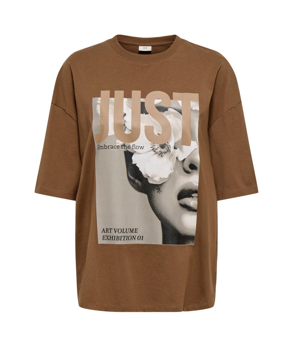 Camiseta 100% algodón de mujer de manga corta - jdy - Topo Topo-3