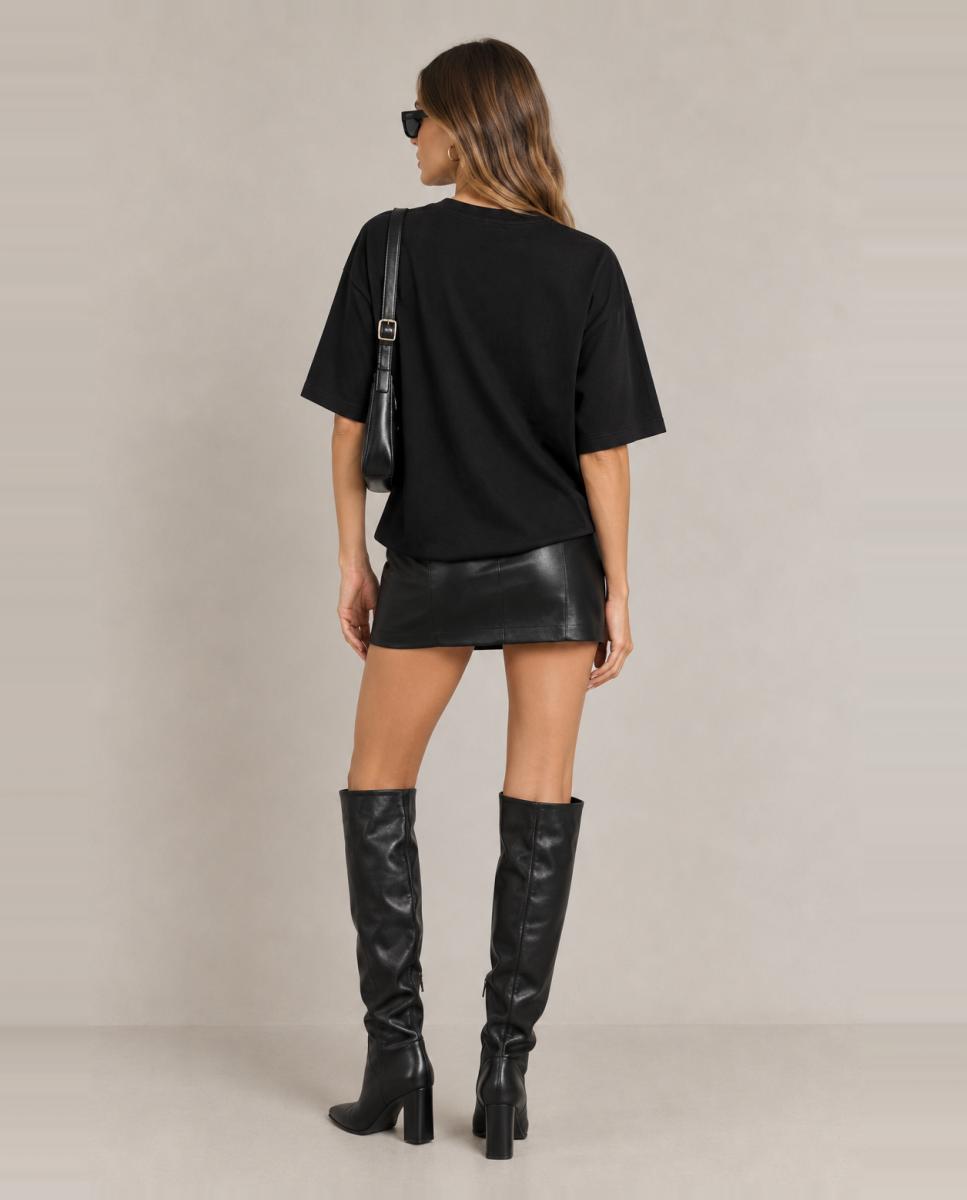 Camiseta 100% algodón de mujer de manga corta - jdy - Negro Negro-2