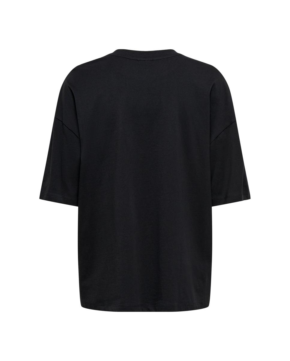Camiseta 100% algodón de mujer de manga corta - jdy - Negro Negro-4