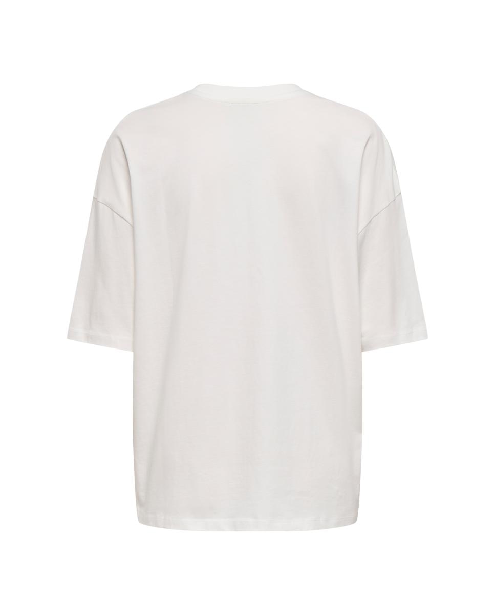 Camiseta 100% algodón de mujer de manga corta - jdy - Blanco Blanco-4