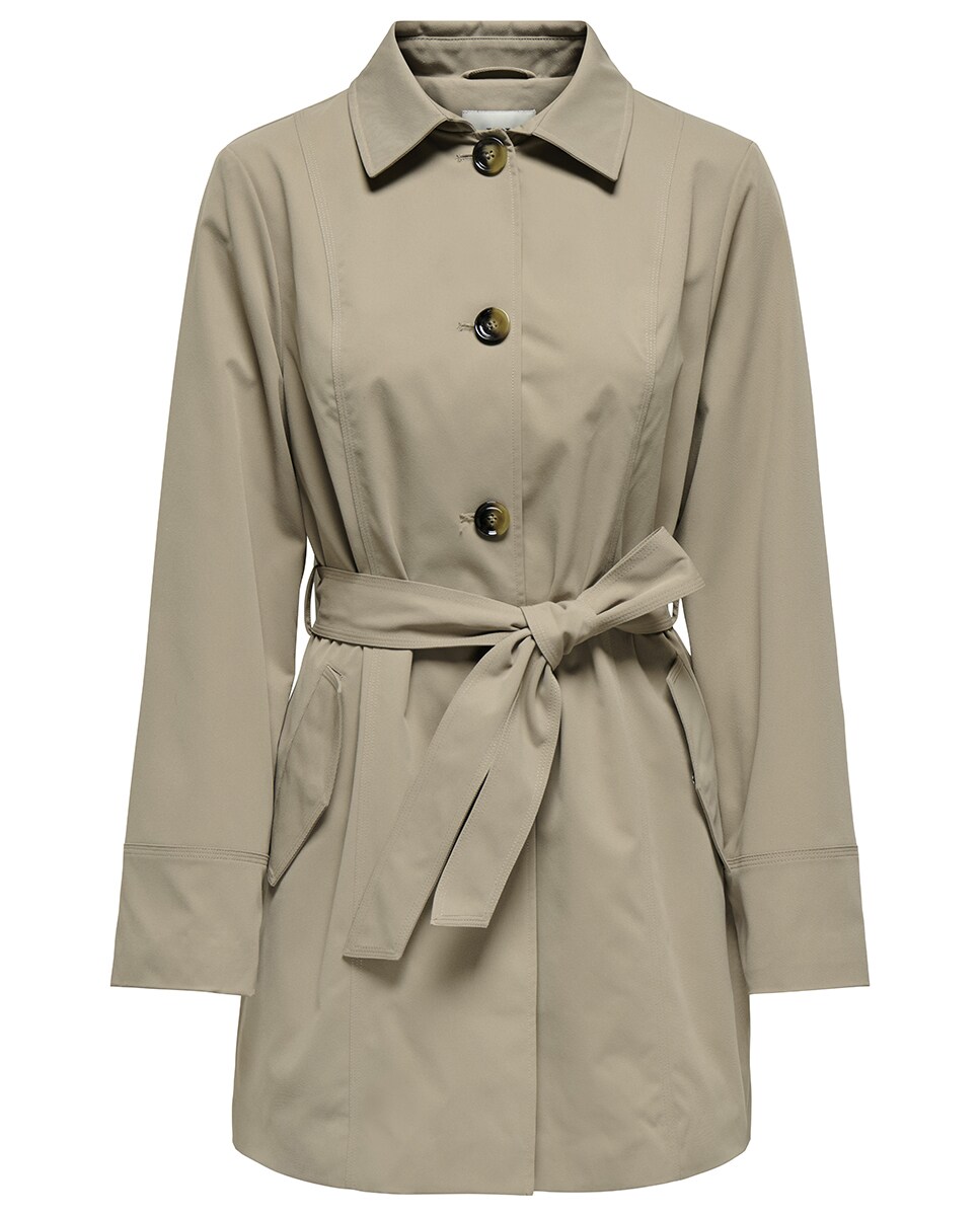 Gabardine com Cinto Bege-5