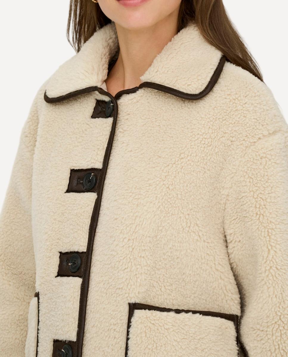 Casaco de Pelo de Borrego Creme-4