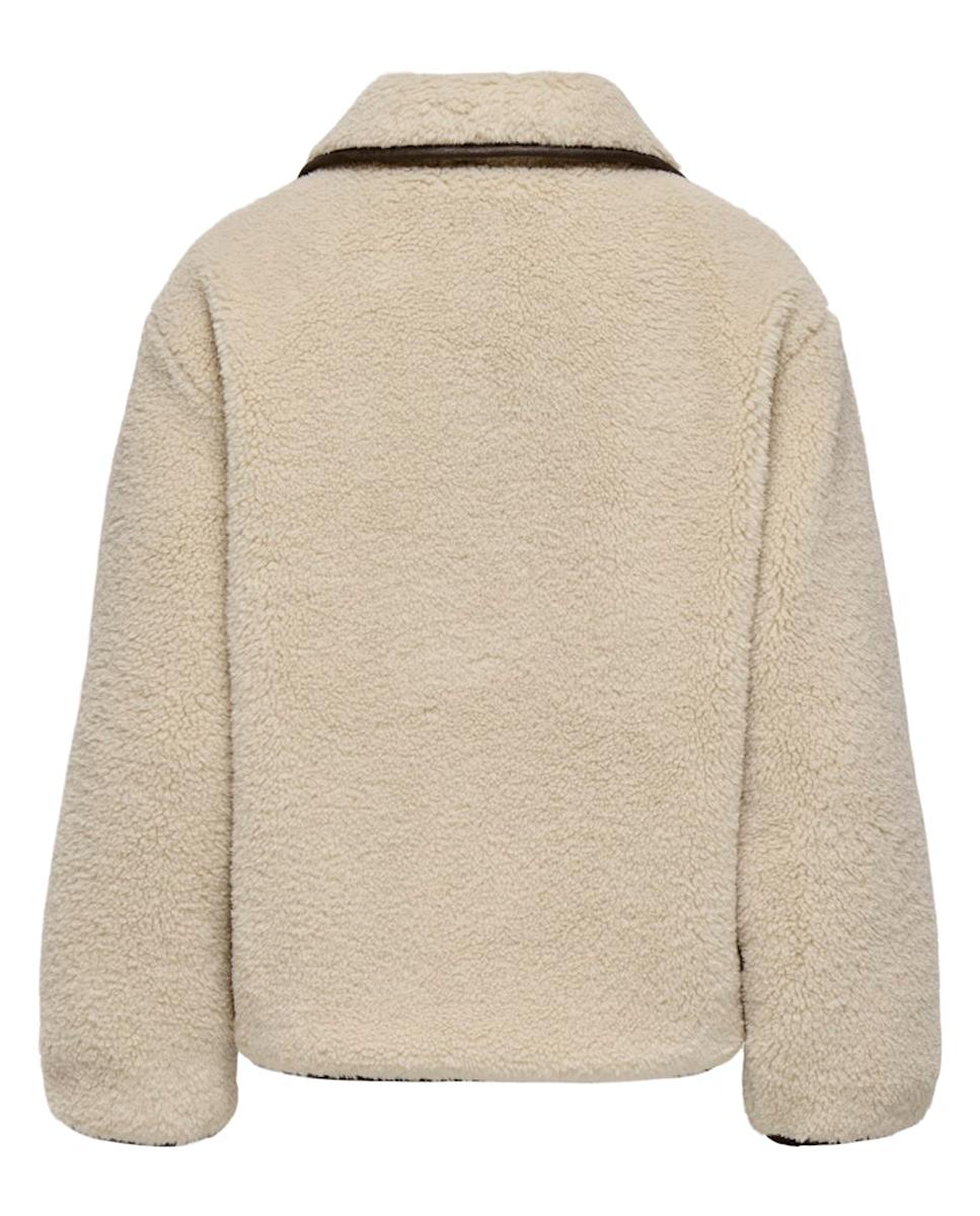 Casaco de Pelo de Borrego Creme-7