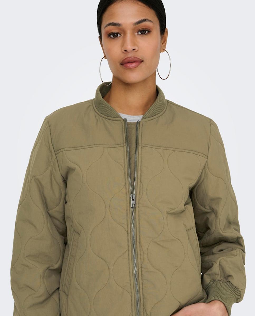 Chaqueta de mujer acolchada tipo bomber - jdy - Verde Verde-2