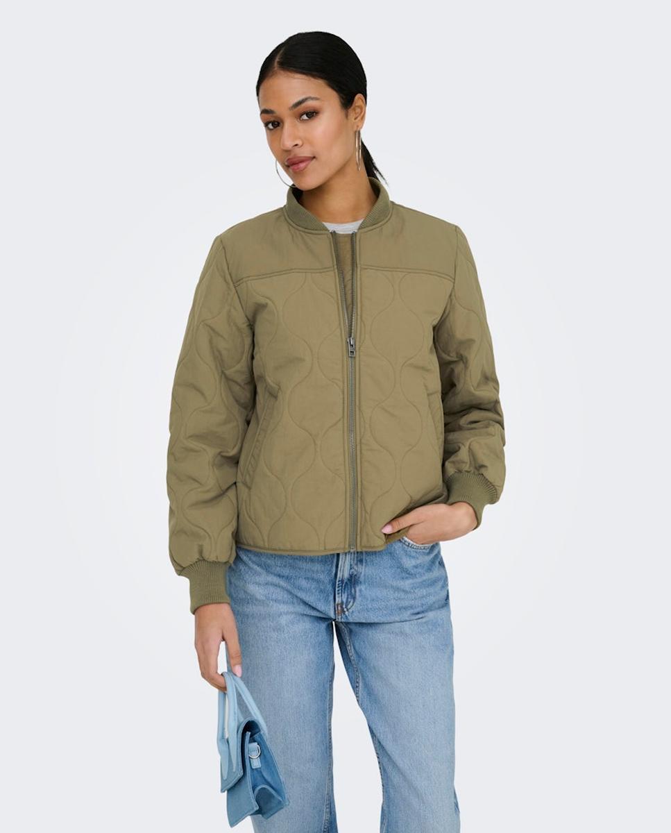 Chaqueta de mujer acolchada tipo bomber - jdy - Verde Verde-5