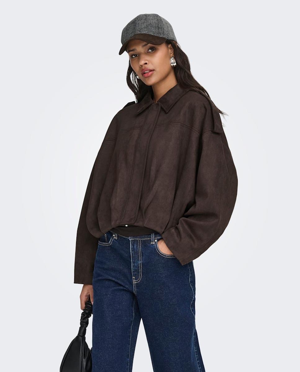 jdy - Chaqueta de mujer tipo bomber antelina.