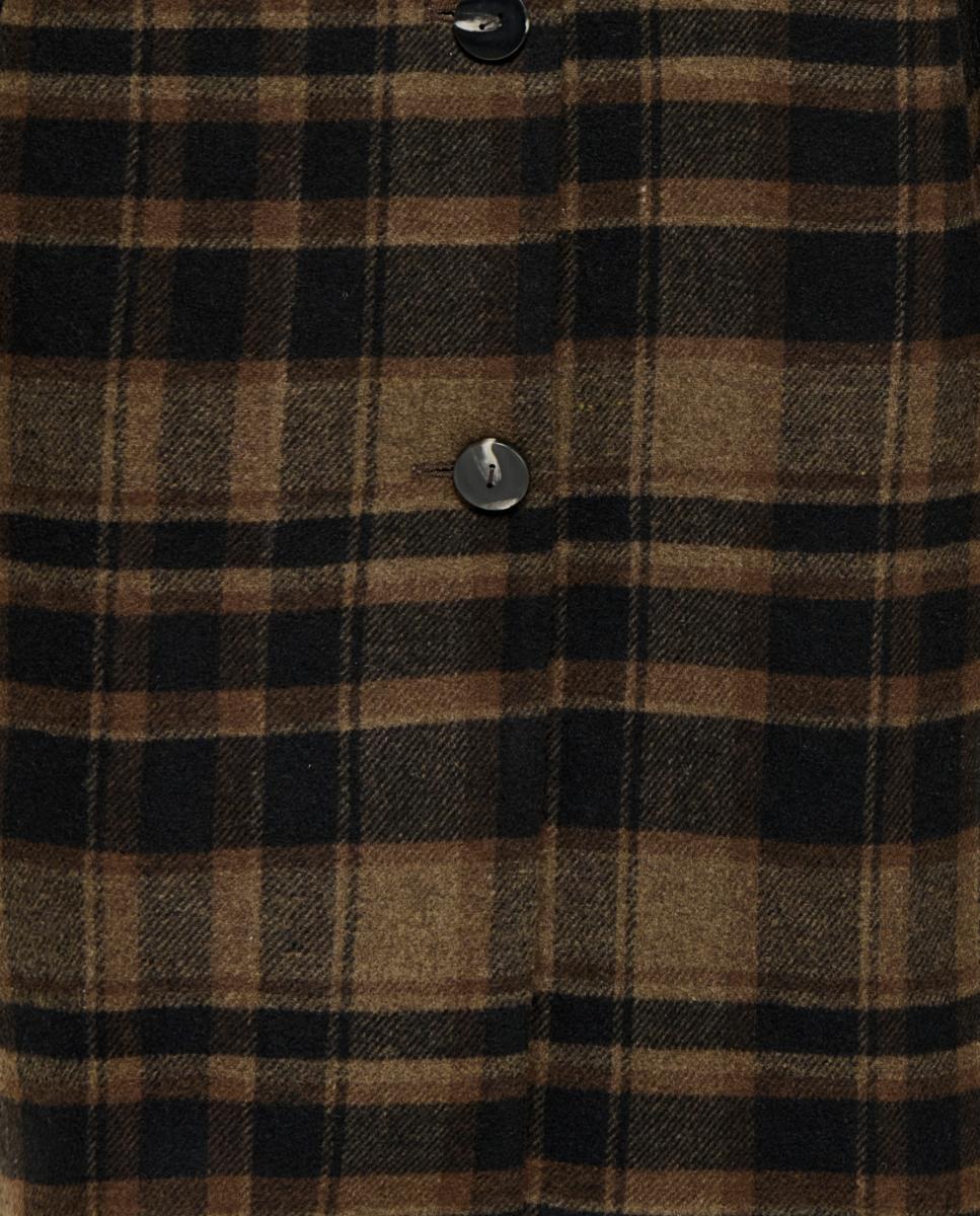 Abrigo de mujer con cuello solapa y cierre de botones - jdy - Marrón oscuro Marrón oscuro-2