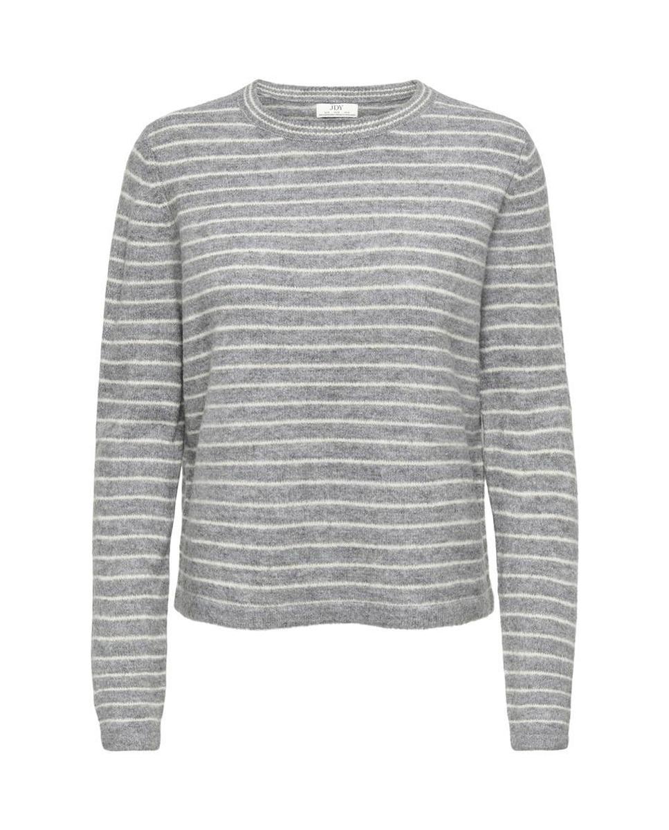Imagen 0 de Jersey de mujer de manga larga con cuello redondo Gris