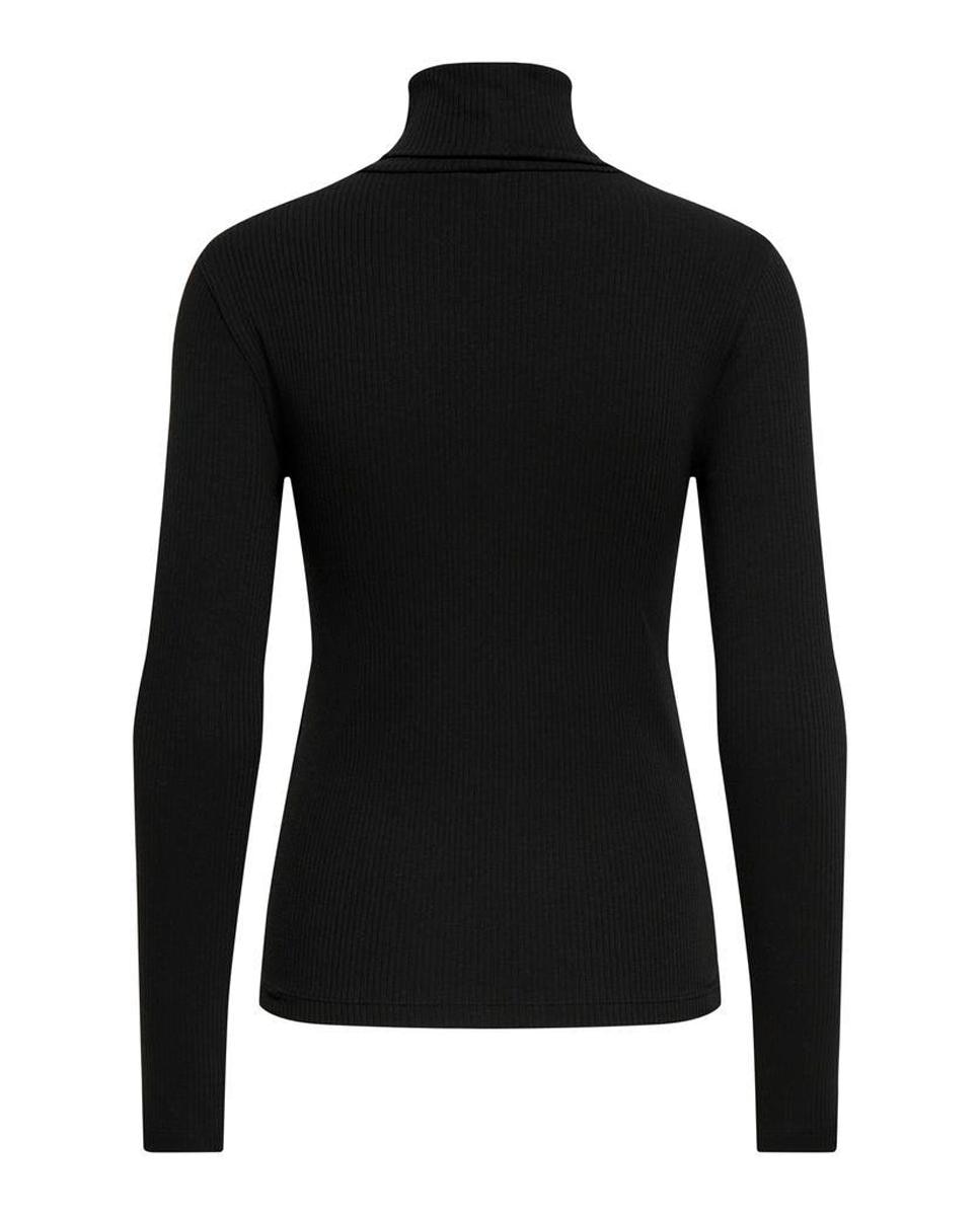 Jersey de mujer de manga larga con cuello vuelto - jdy - Negro Negro-2