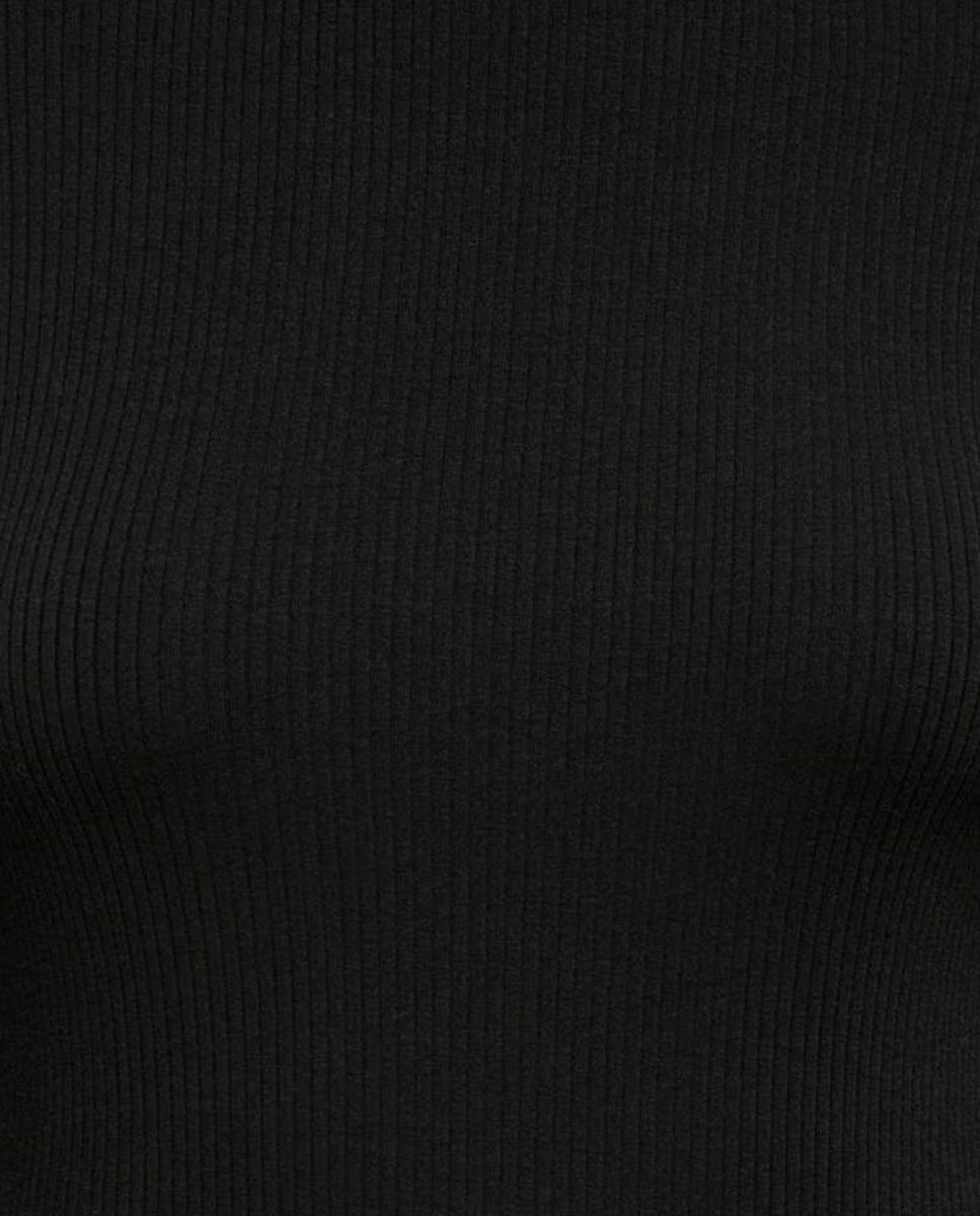 Jersey de mujer de manga larga con cuello vuelto - jdy - Negro Negro-3