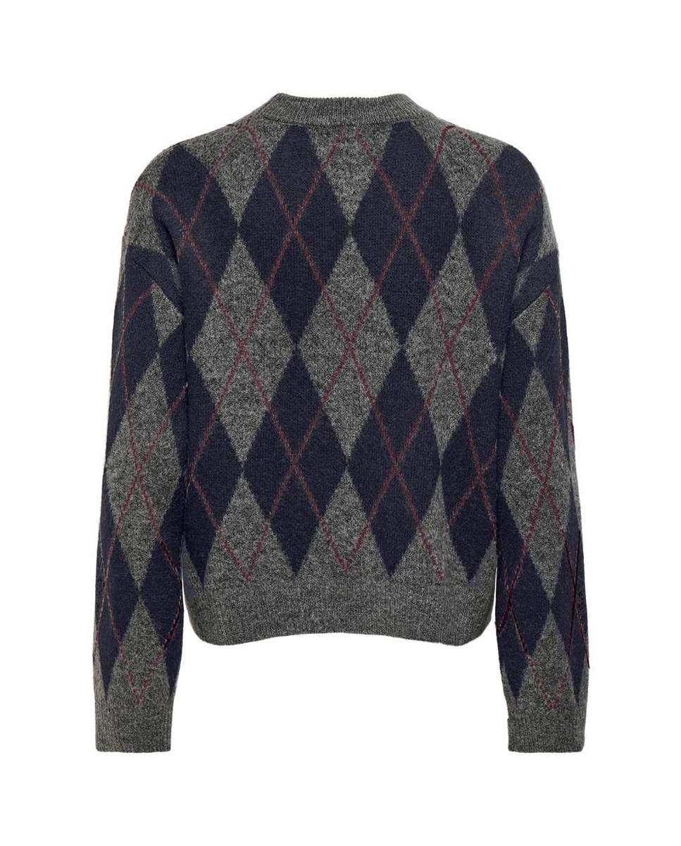 Jersey de mujer con cuello redondo y manga larga - jdy - Gris Gris-2