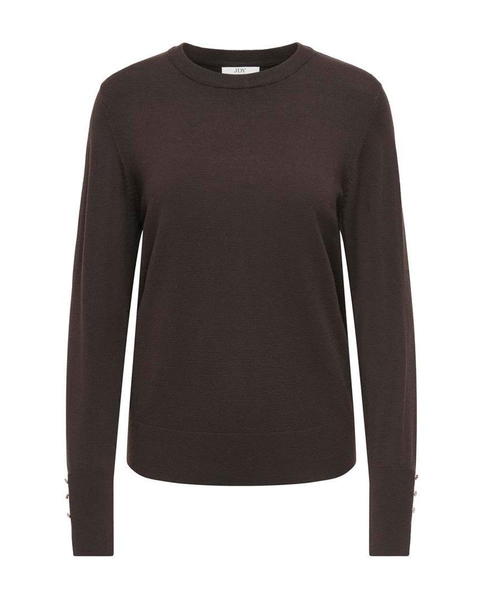 Imagen 0 de Jersey de mujer de manga larga con cuello redondo Negro