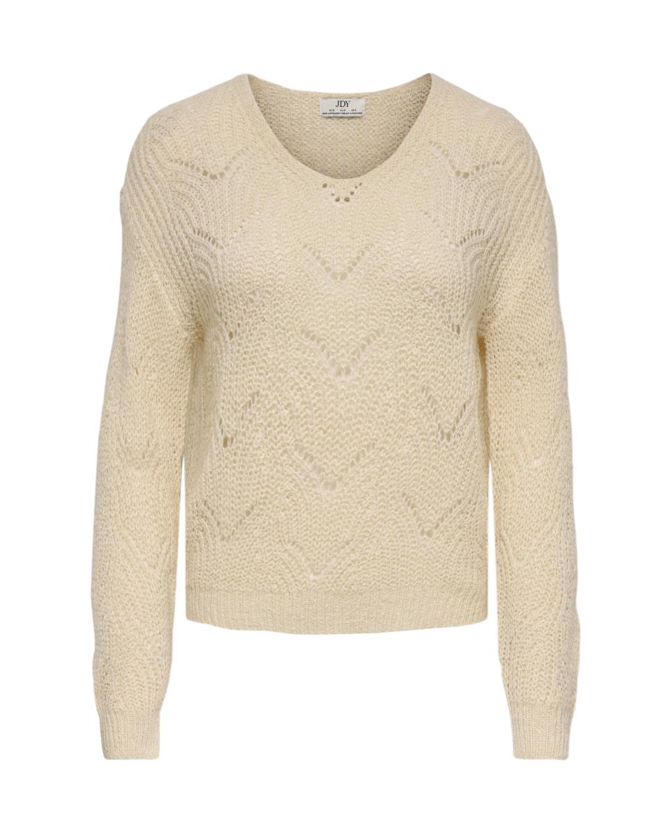 Jersey de mujer con escote pico y manga larga - jdy - Lana Lana-5