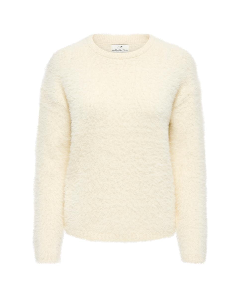 Jersey de mujer con cuello redondo y manga larga - jdy - Blanco Blanco-5