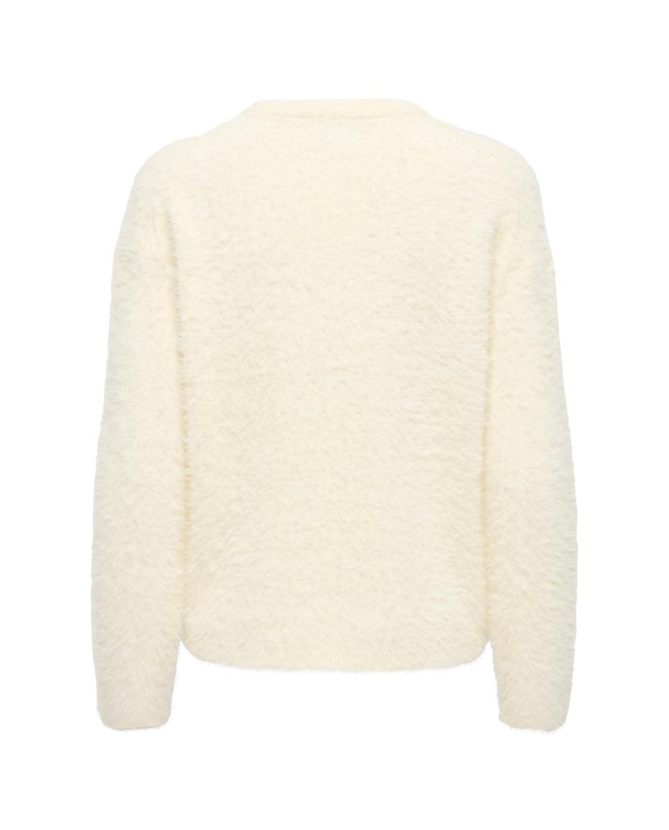 Jersey de mujer con cuello redondo y manga larga - jdy - Blanco Blanco-6