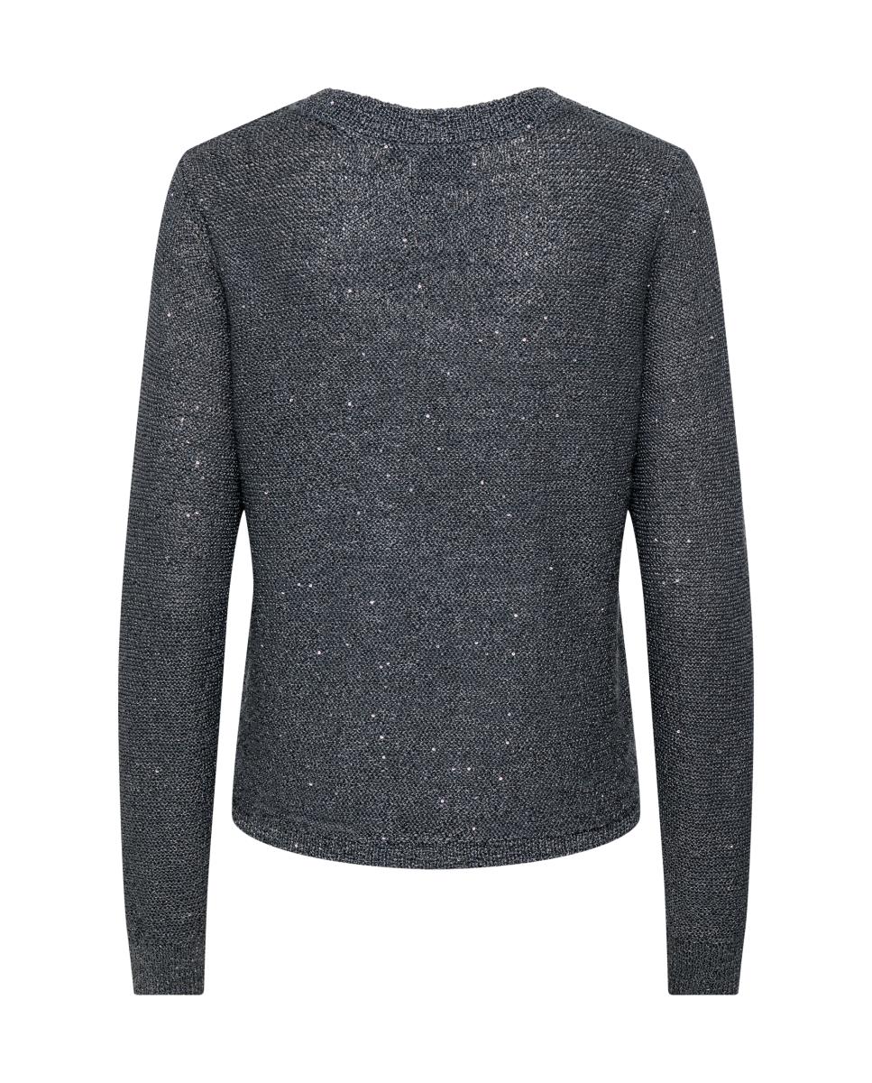 Jersey de mujer con escote pico y manga larga - jdy - Gris oscuro Gris oscuro-7