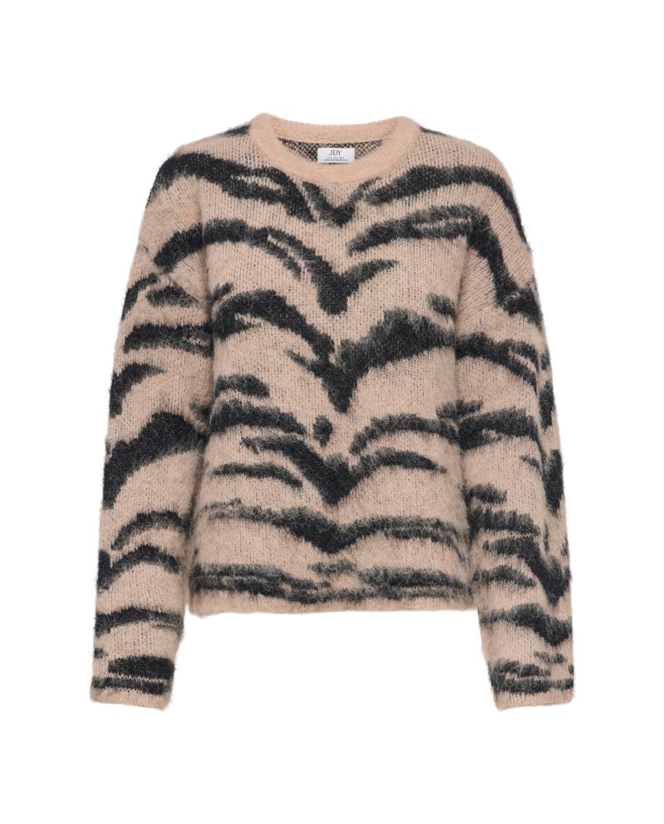 Imagen 3 de Jersey de mujer con cuello redondo y manga larga - jdy - Natural Natural