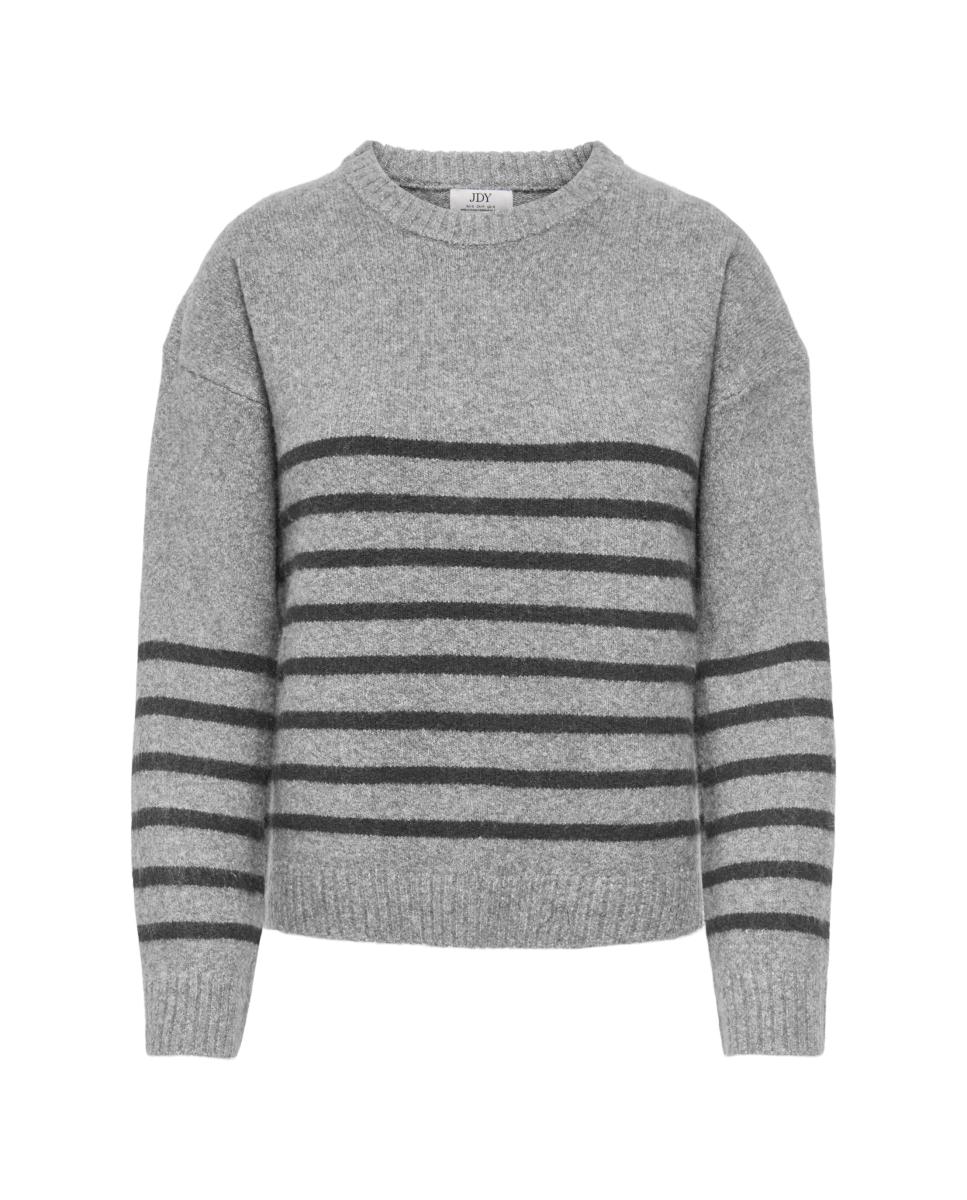Imagen 1 de Jersey de mujer con cuello redondo y manga larga - jdy - Gris claro Gris claro