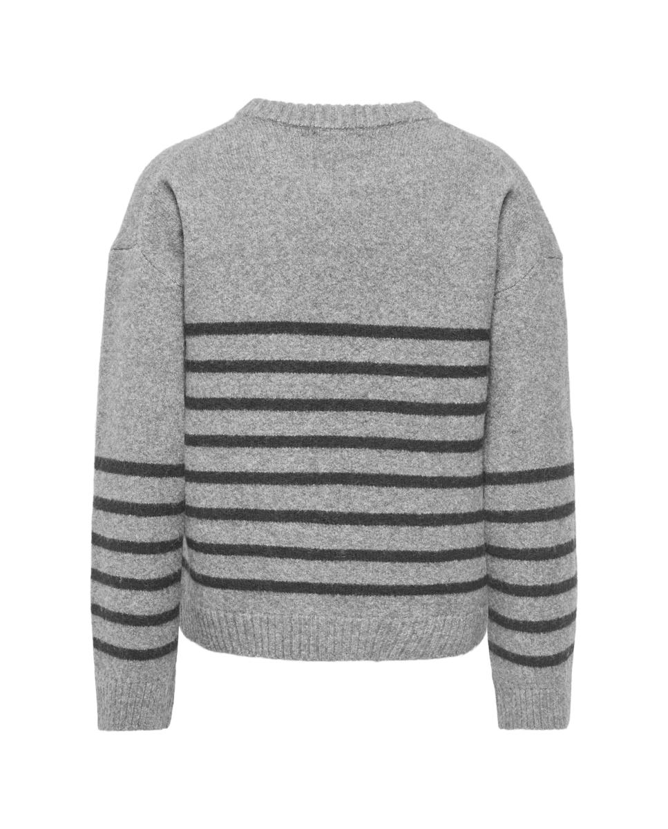 Imagen 2 de Jersey de mujer con cuello redondo y manga larga - jdy - Gris claro Gris claro