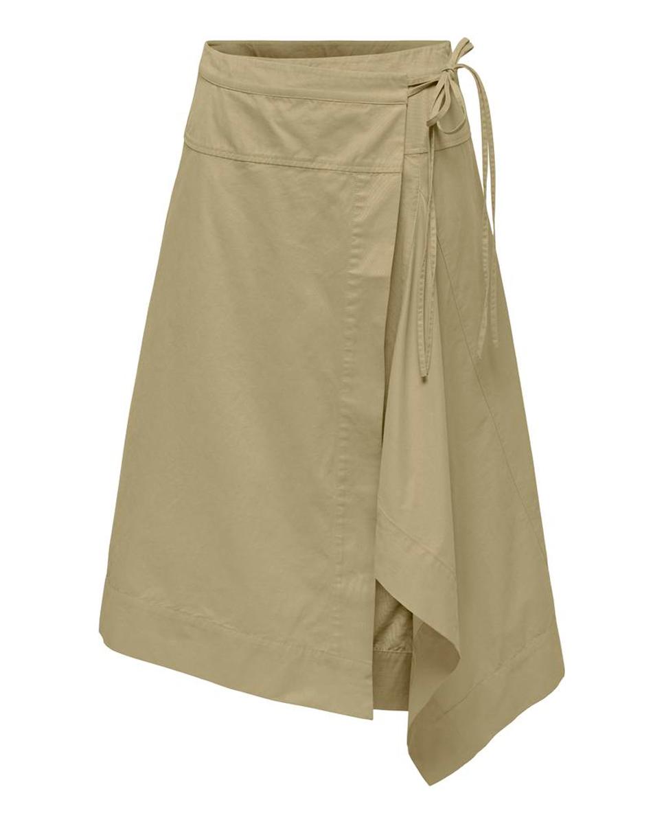 Saia Assimétrica com Fecho de Laço Verde-claro-6