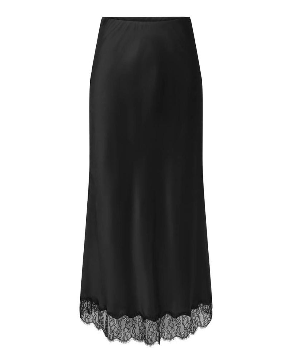 Falda midi con acabado satinado - jdy - Negro Negro-3