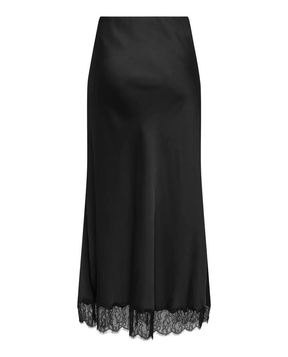 Falda midi con acabado satinado - jdy - Negro Negro-4