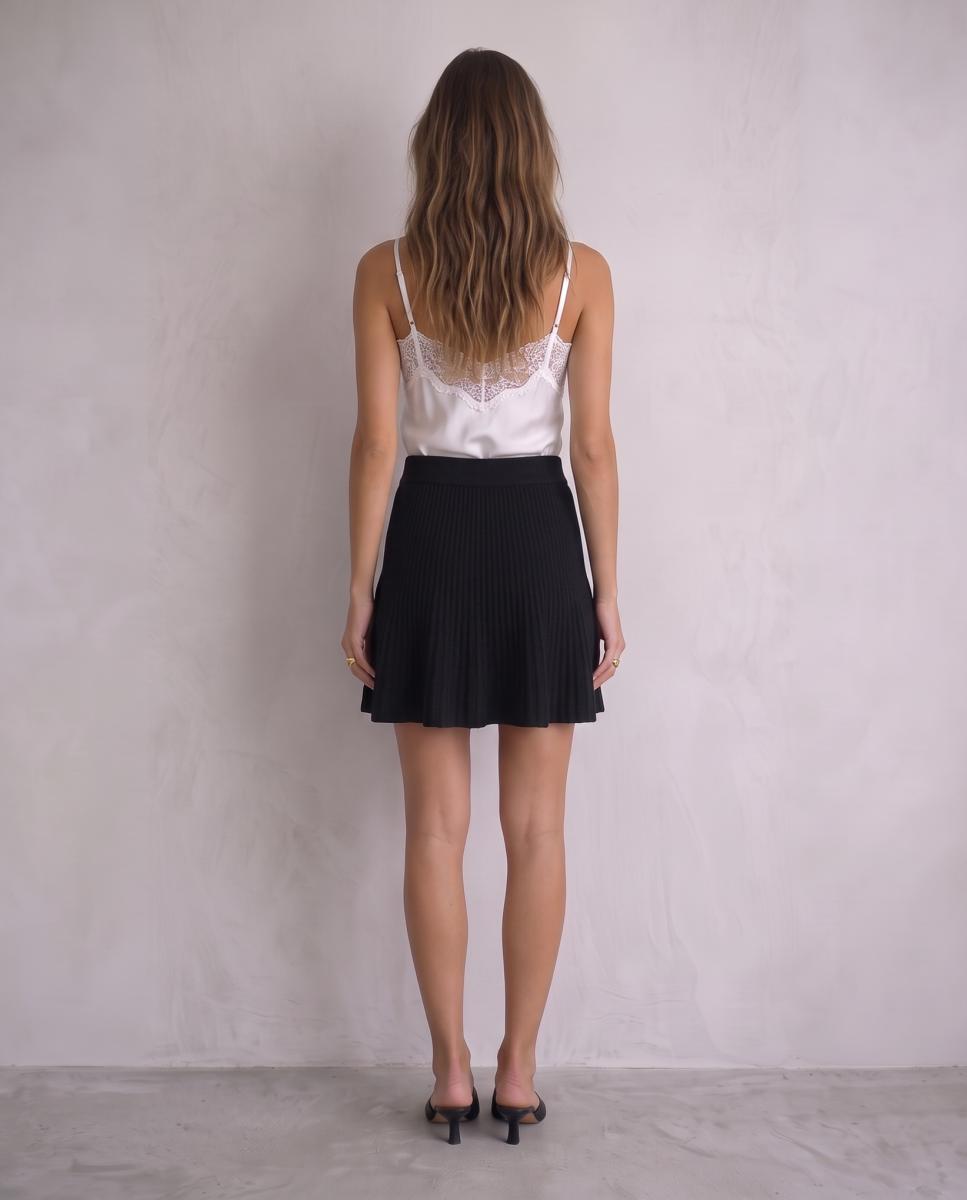 Falda de punto con cintura alta - jdy - Negro Negro-2