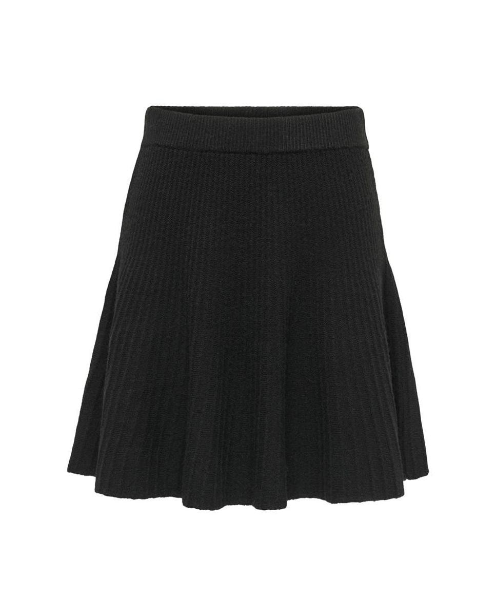 Falda de punto con cintura alta - jdy - Negro Negro-3