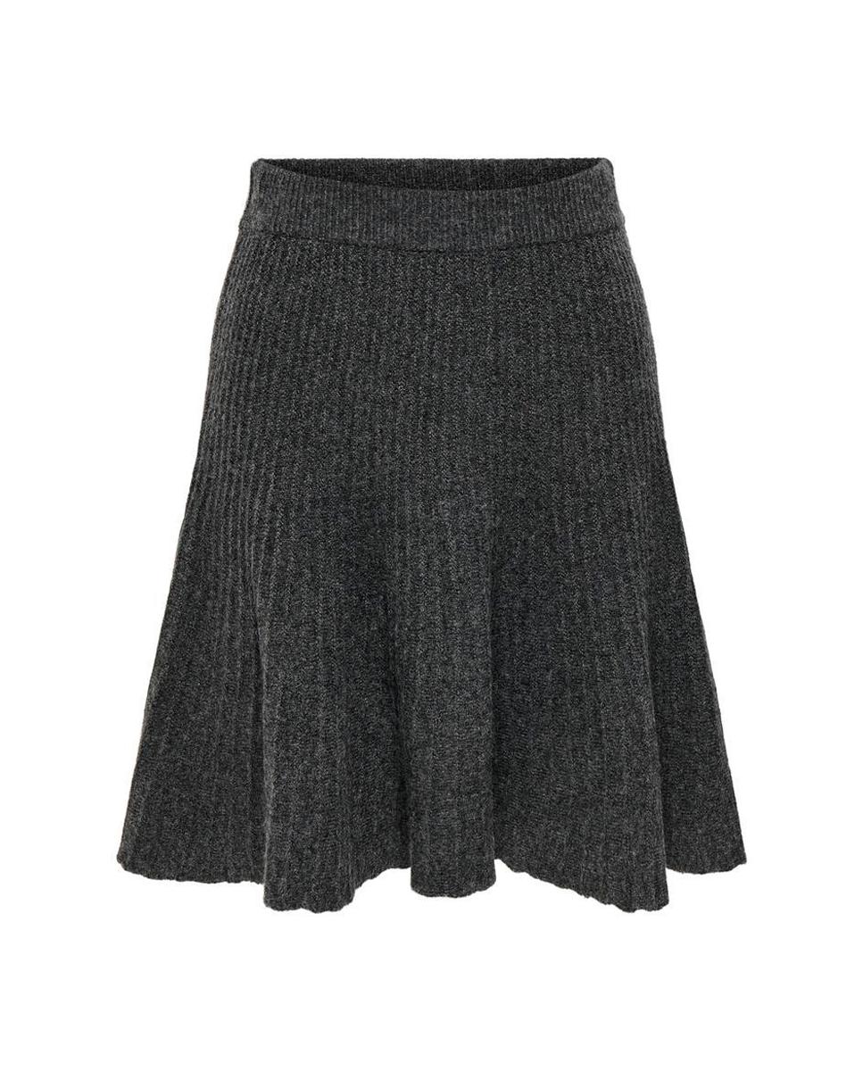 Falda de punto con cintura alta - jdy - Gris oscuro Gris oscuro-5