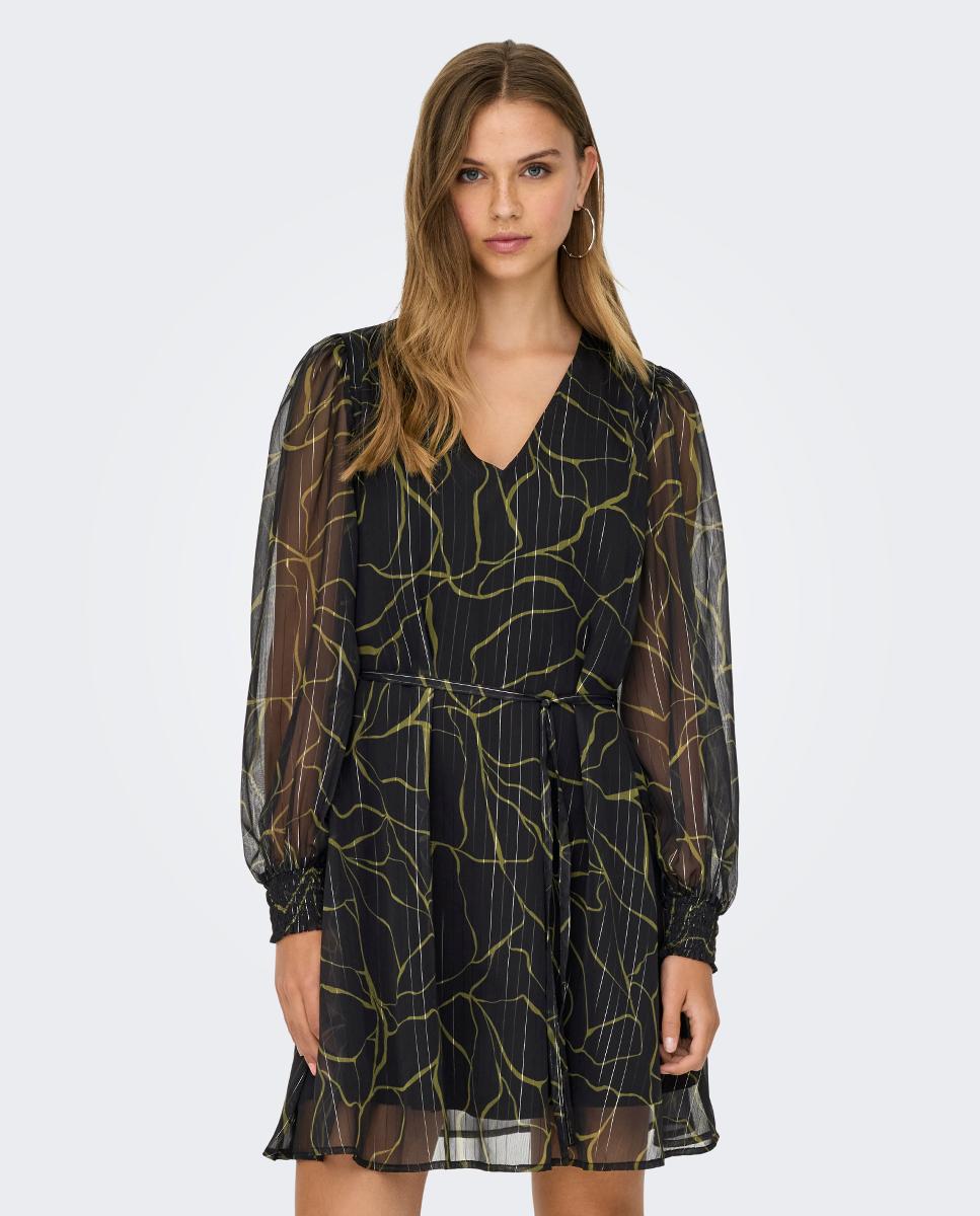 Vestido de mujer de mangas largas - jdy - Negro Negro-2