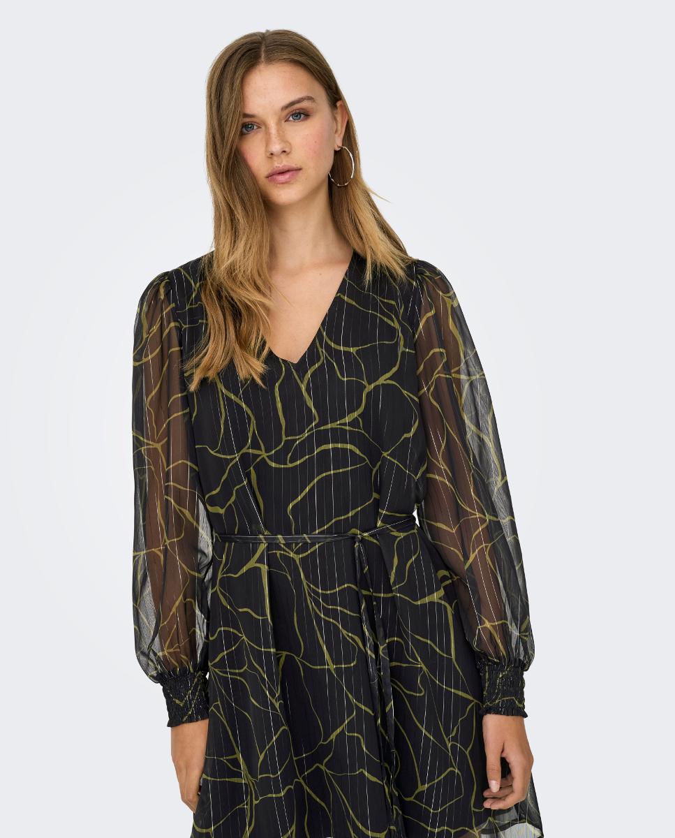 Vestido de mujer de mangas largas - jdy - Negro Negro-3