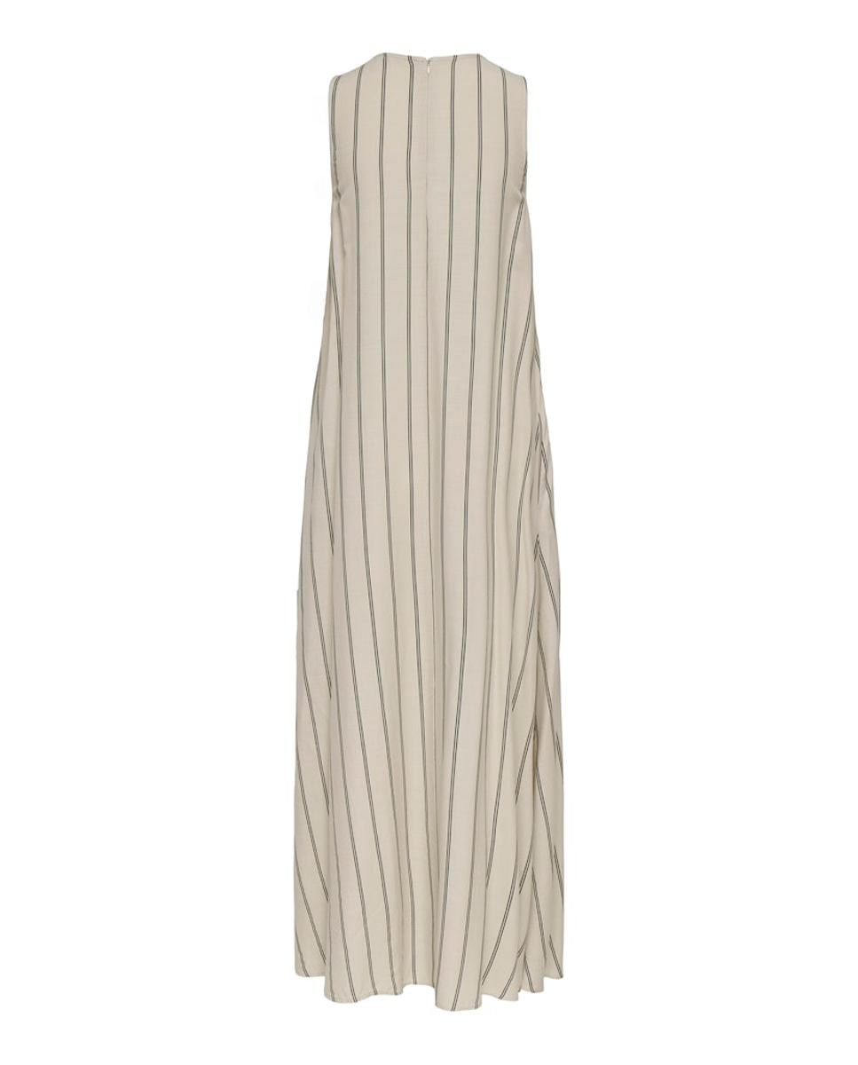 Vestido Comprido de Linho sem Mangas Branco-gelo-2