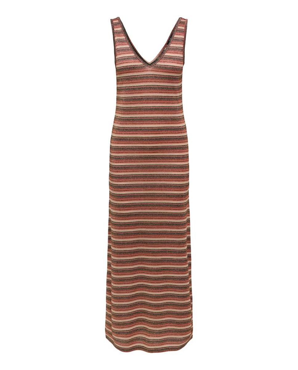 Imagem 0 de Vestido Comprido de Alças com Fio Metalizado
