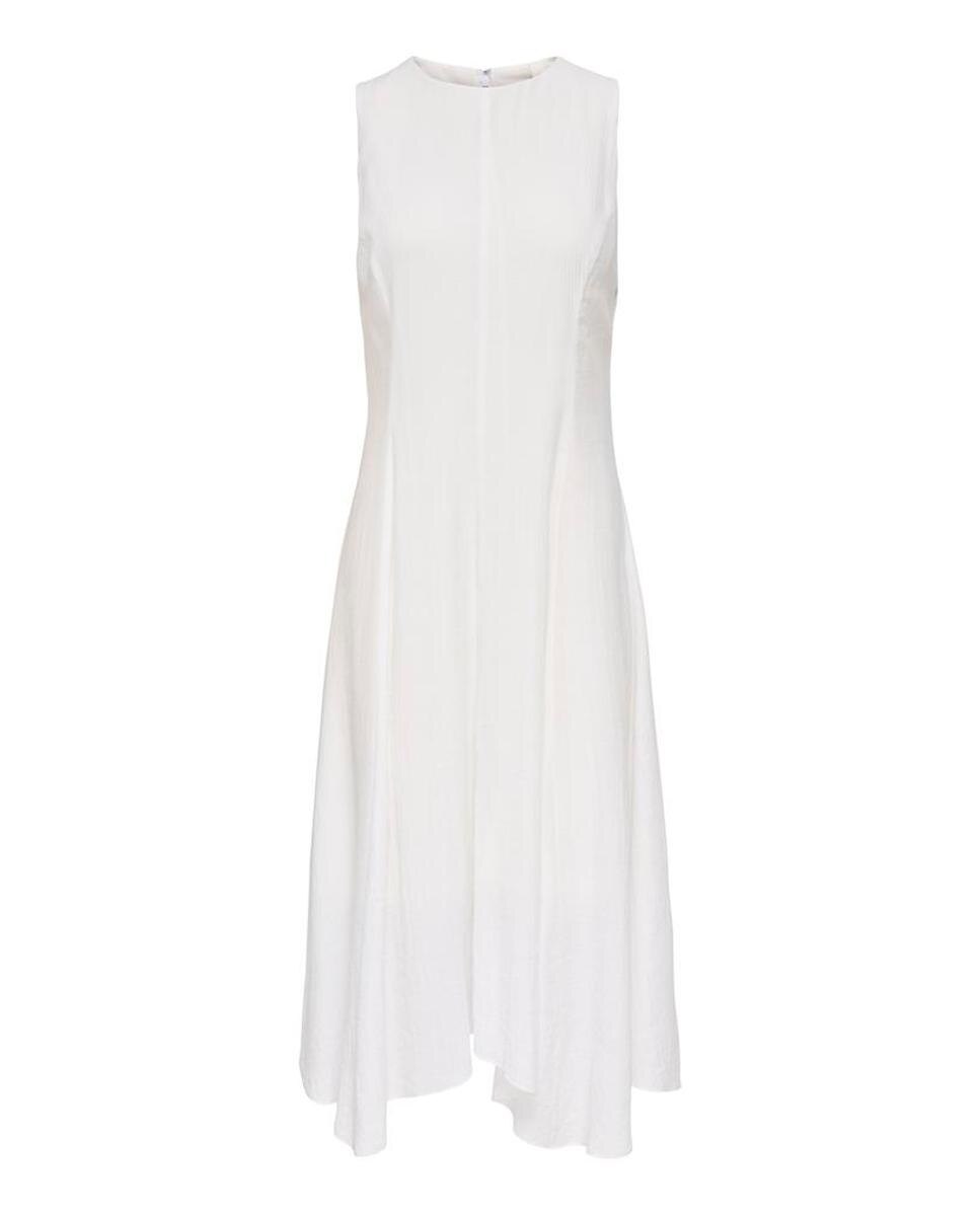 Vestido midi assimétrico Branco-6