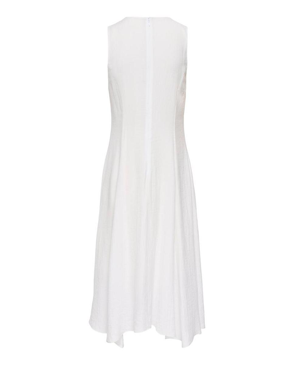Vestido midi assimétrico Branco-7