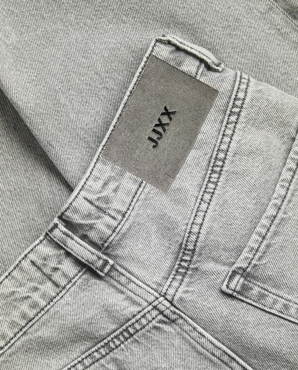 Jeans Mom Fit Lisbon com Cintura Subida Cinzento-8