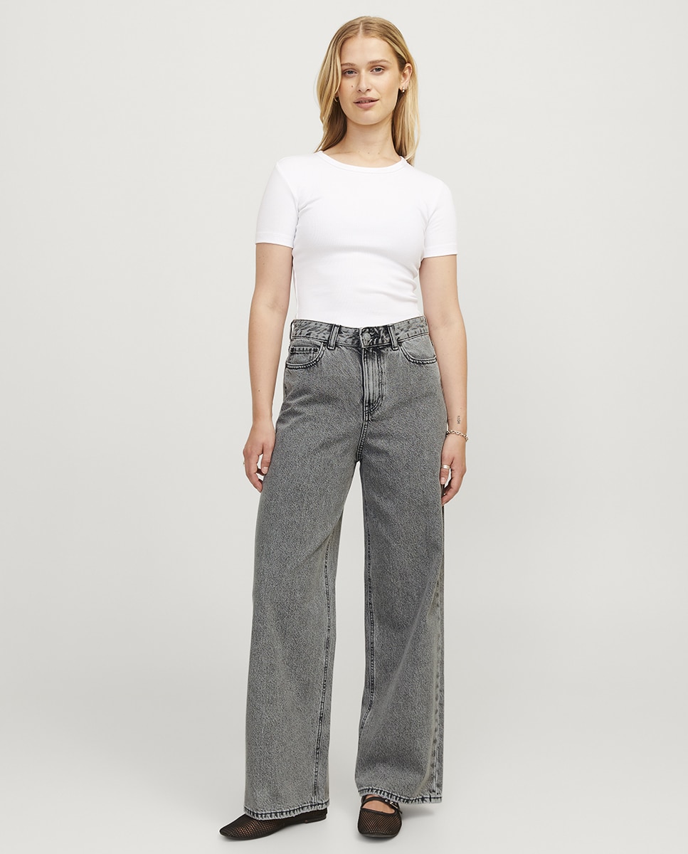 Imagem 0 de Jeans Straight Tipo Culotte
