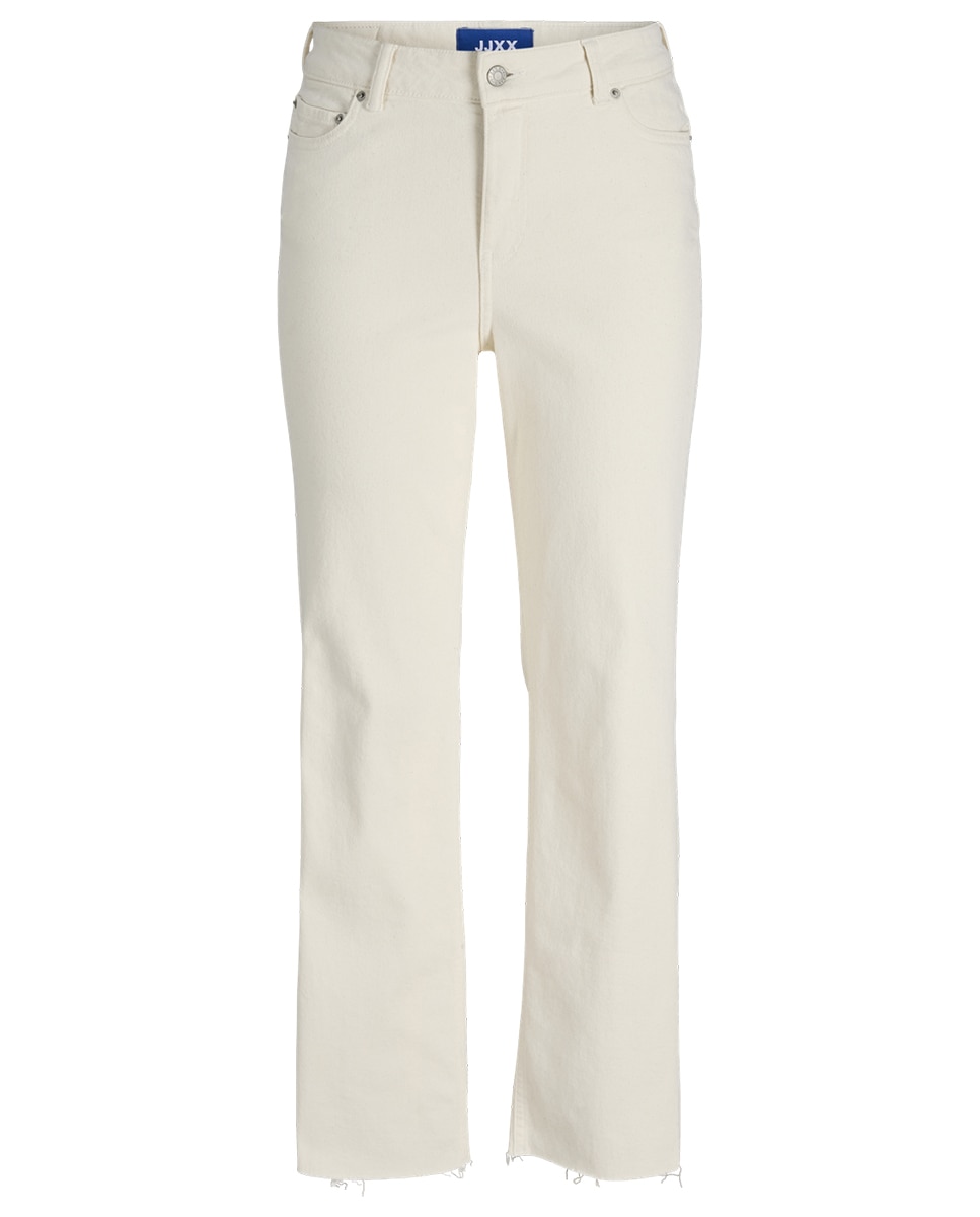 Jeans de Cintura Média Branco-5
