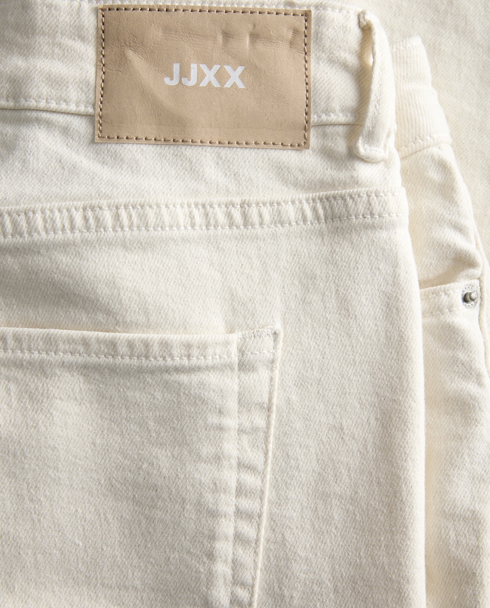 Jeans de Cintura Média Branco-7