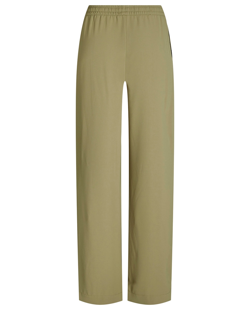 Calças fluidas de mulher Verde-militar-6