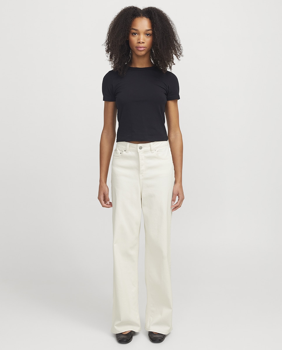 Imagem 0 de Jeans wide leg com cintura subida