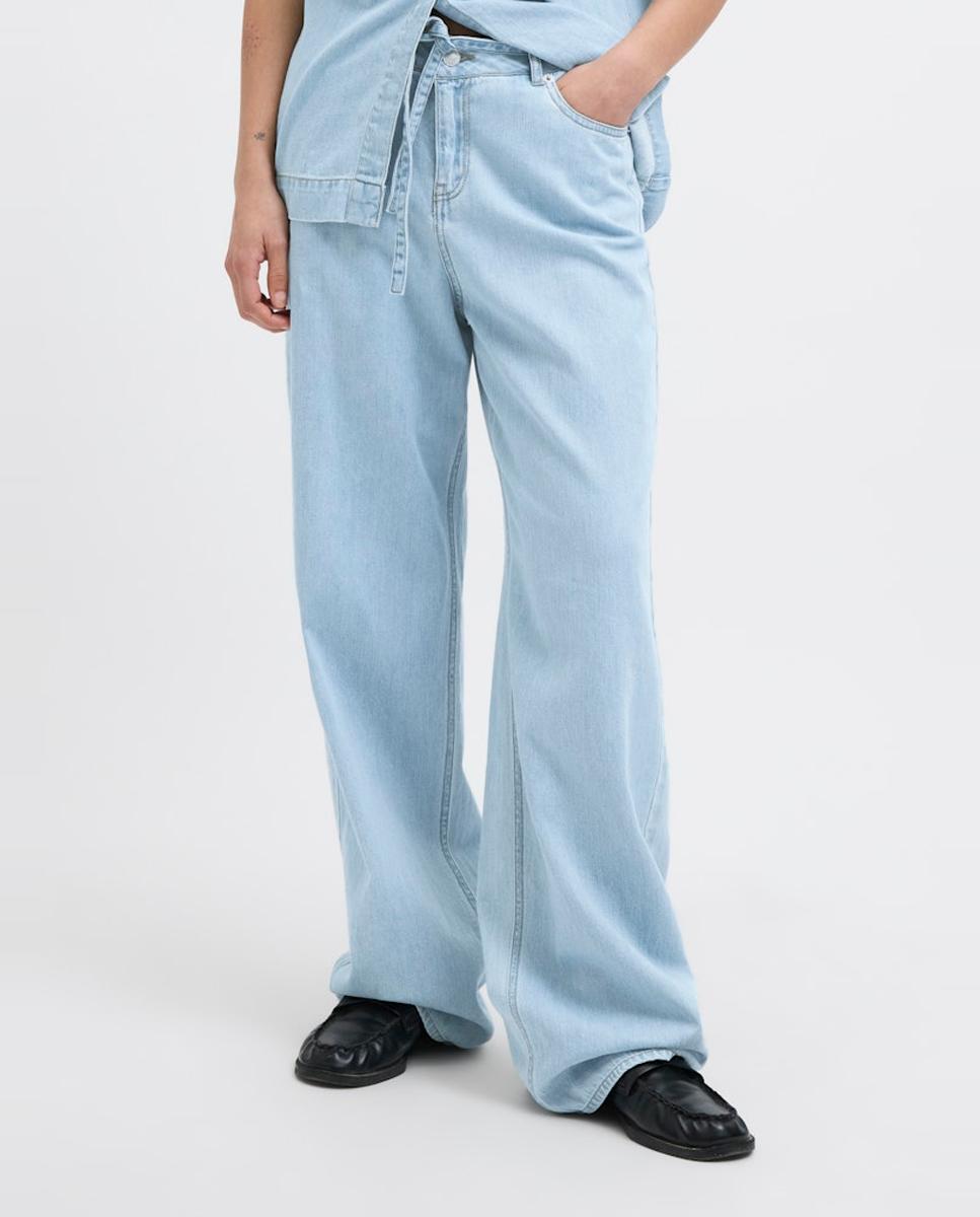 Imagem 0 de Jeans Wide Leg com Cintura Média